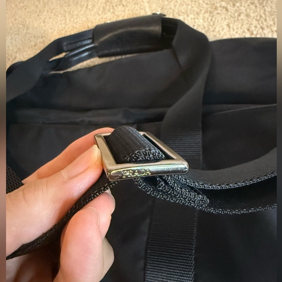 Authentic Prada black saffiano leather and nylon large duffel bag - Picture 14 of 17